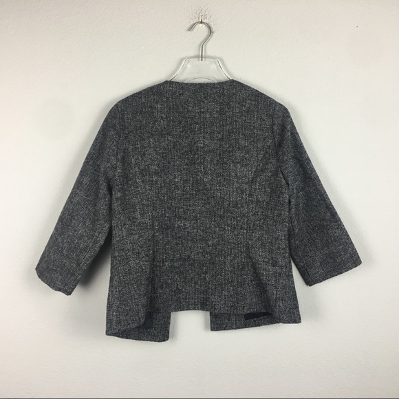 Silence + noise | Gray Tweed textured Open Blazer - Picture 2 of 5